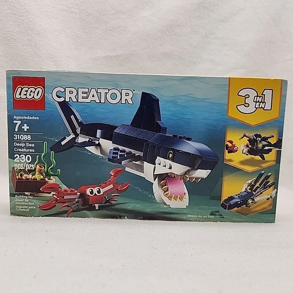 LEGO Creator Deep Sea Creatures #31088 Three 3 Models Shark Squid Lobster NEW
